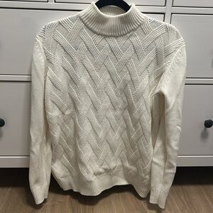 White knit sweater